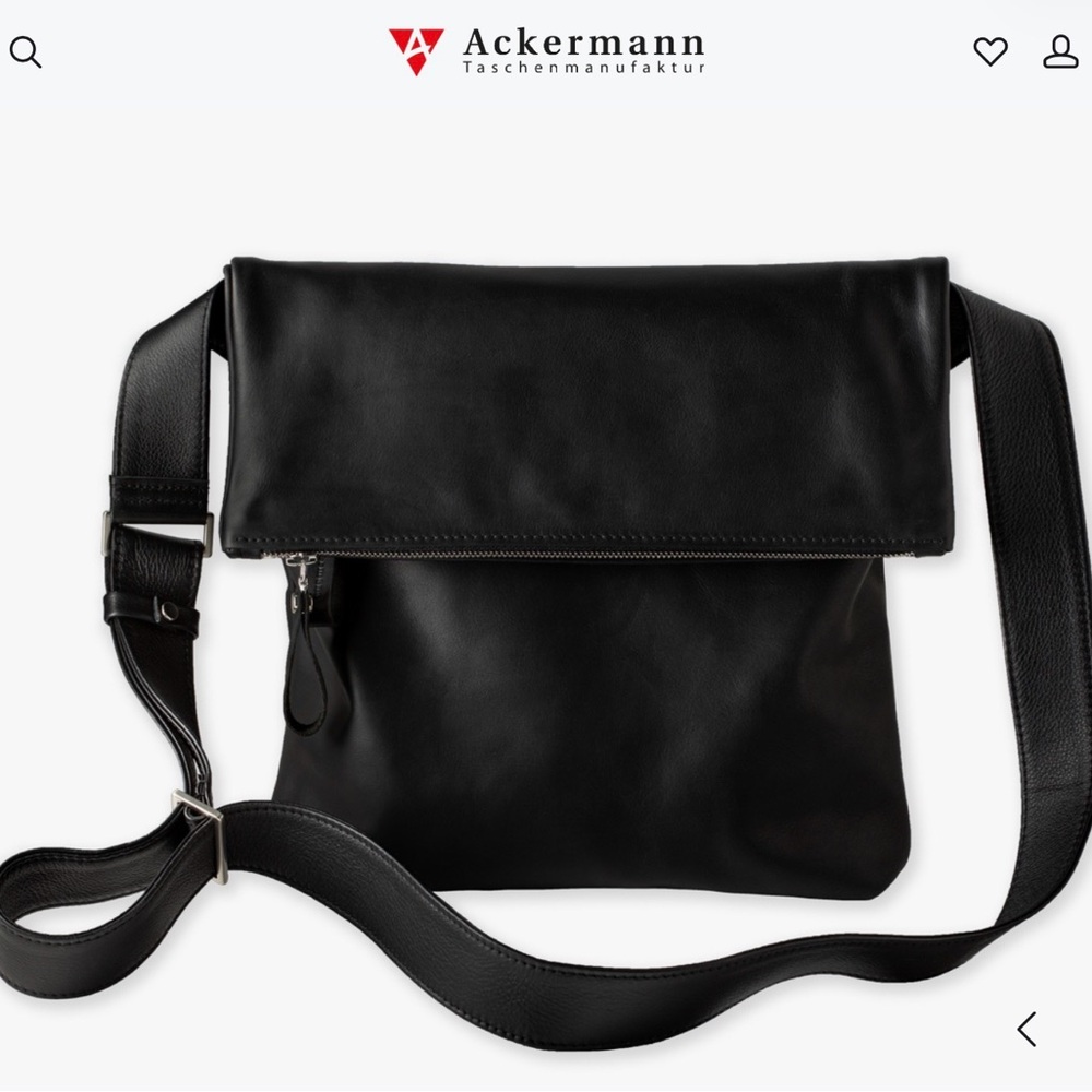 Ackermann Fold over London Leather Bag
